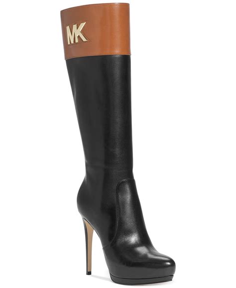 macys michael kors black boots